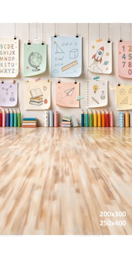 Tło fotograficzne „Pastelowa galeria nauki – edukacyjna przestrzeń dla dzieci” | 4174